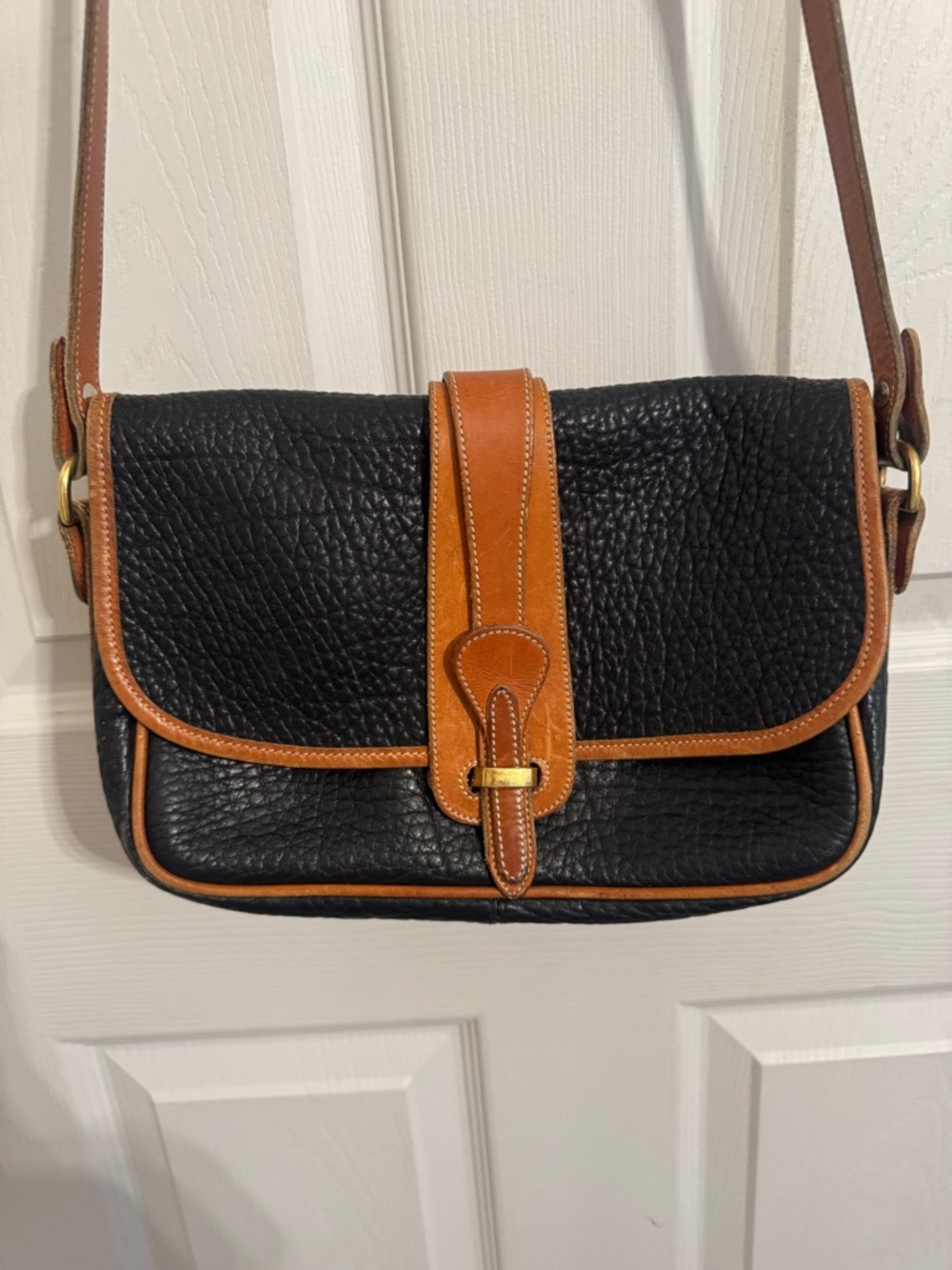 Vintage Dooney & Bourke All-Weather Leather Equestrian Bag
